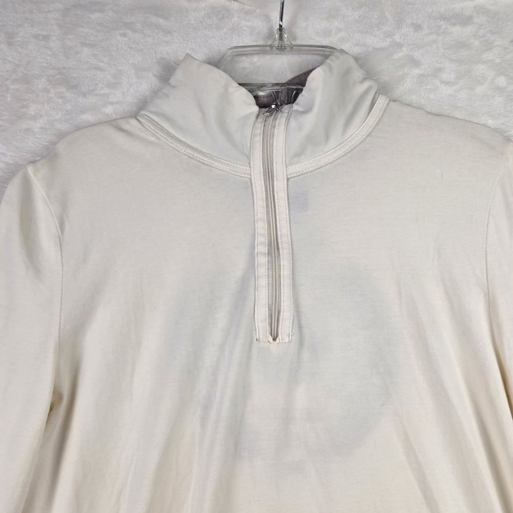 Lauren Active Ralph Lauren Women's Ivory1/4 Zip Sweater Size Medium‎ Logo - Picture 2 of 11
